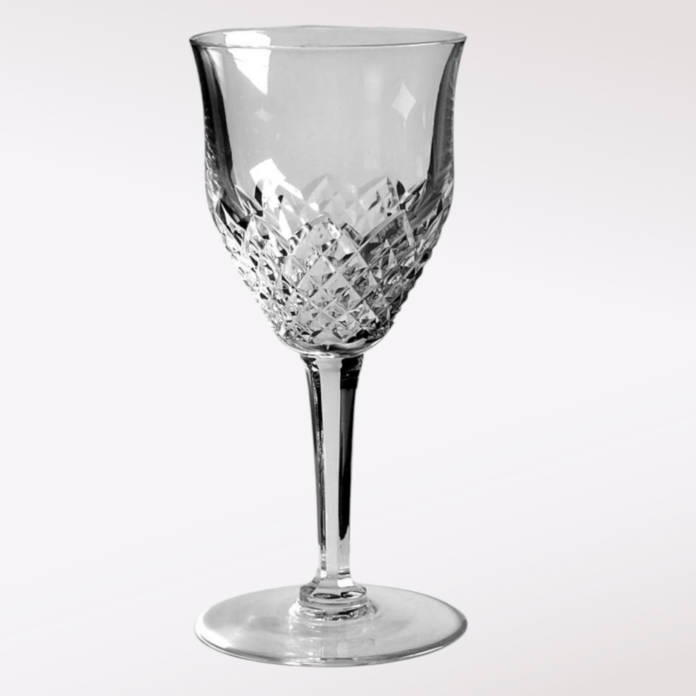 Val St Lambert signed crystal goblet